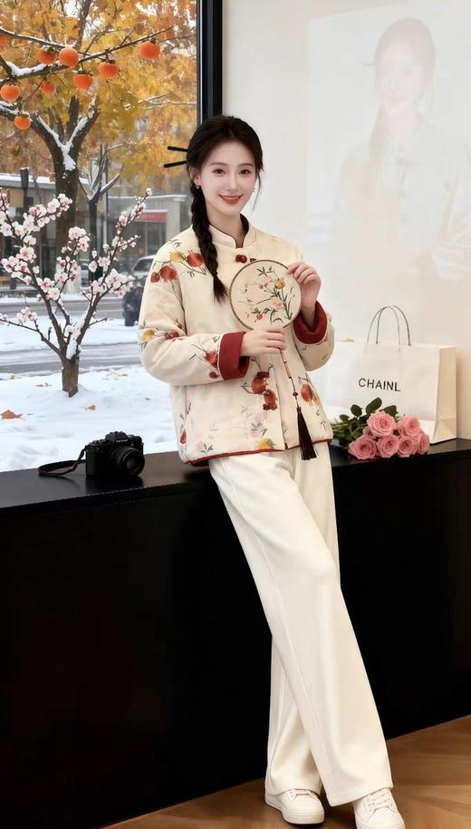 新中式两面穿棉服XL—3XL可选，4款花型可选，预售3-5天到 商品图6