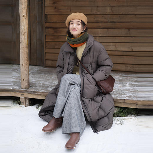 绽放/KSX017朵头层牛皮100%红棕斜挎包女式大容量2025时尚通勤 商品图1