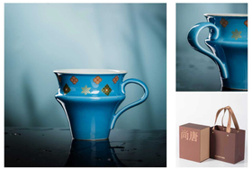 自在咖啡杯-蒂芙尼蓝釉