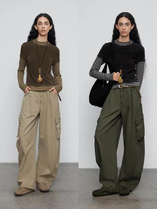 半圆/Q5113798/加绒宽松弯刀裤 商品图1