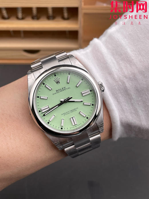 VS劳力士蚝式恒动41系列134300 VS恒动41mm 牛油果绿 VS恒动41 板链 丹东3230机 904L钢 男士腕表 商品图8