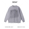 SDSA男士秋冬新款痞帅男装美式高街简约烫钻字母圆领毛衣百搭时尚 商品缩略图0