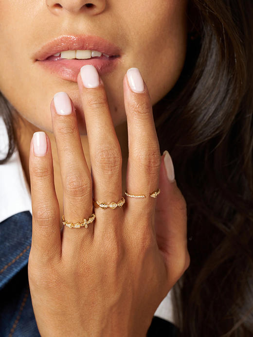 订购6周到｜Leo sedim-EUCLIDE-金色 锆石 戒指［法国设计师］ 商品图1