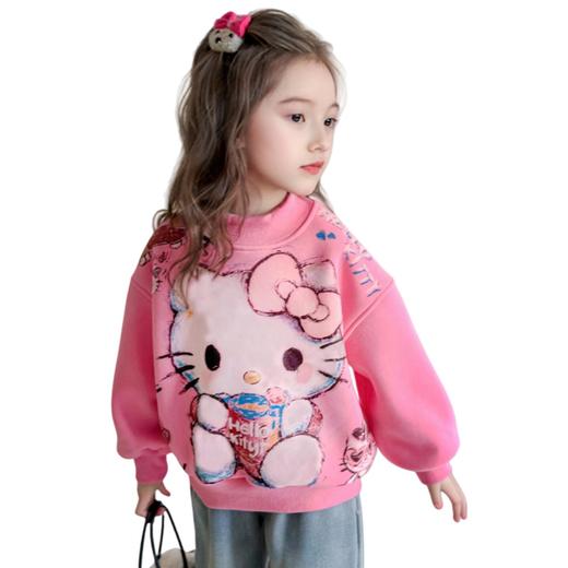 Laffey & Monkey儿童【加绒】卡通印花加绒卫衣秋冬季女童休闲加厚保暖冬装打底衫80-150 商品图4