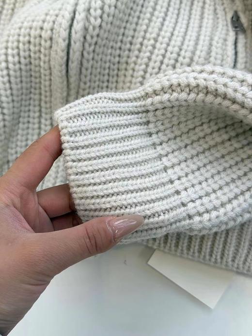 D121630粗棒针立领加厚毛衣外套羊毛针织开衫上衣秋冬女 商品图6