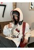 一店k （联名款！代构同渠道！）谁能拒绝 Hello Kitty 的暴击啊！上身少女感都要溢出屏幕了～450g加绒面料！手工红线钩边！日岛绣机原版毛巾绣刺绣🪡工艺！秋冬连帽加绒卫衣 商品缩略图1