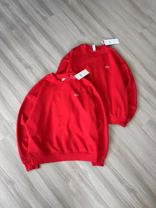 D121692秋冬新款中国红圆领加绒卫衣男女同款 商品图2