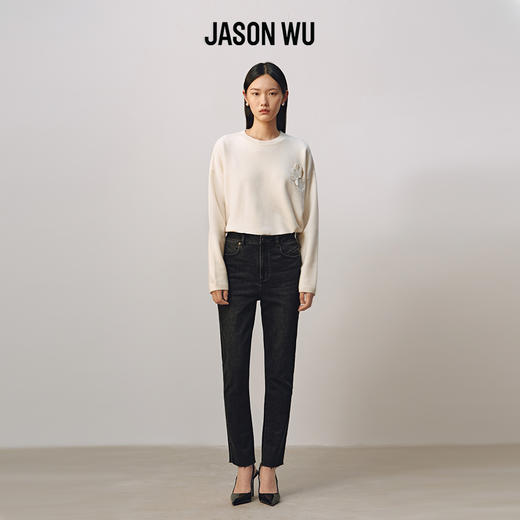 【JASON WU】九分修身百搭通勤裤子休闲裤长裤小脚牛仔裤女 商品图0