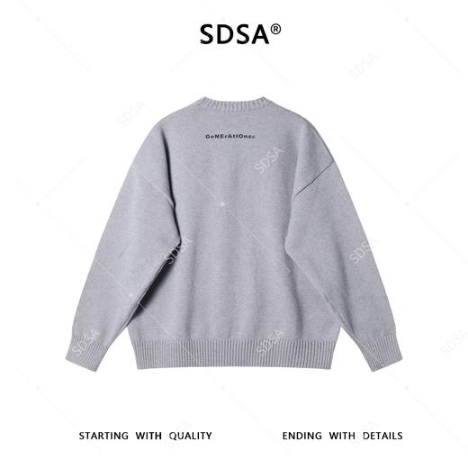 SDSA男士秋冬新款痞帅男装美式高街人物印花圆领毛衣百搭宽松上衣 商品图4