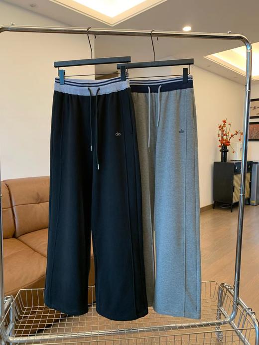 D121639冬季加厚加绒字母刺绣百搭休闲卫裤女士长裤 商品图4