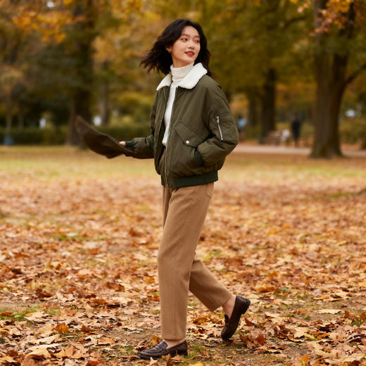 💥把帅气穿身上【 Schenvega 羊羔毛翻领棉衣机车服外套B1-M333款】年末清仓💰白菜价秒了❗有点子酷“韩”在身上的，软软糯糯又不臃肿～ 商品图4