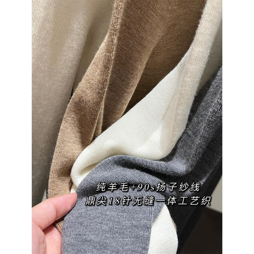 美丽诺羊毛！2025德国无缝扬子纱打底针织衫秋季半高领修身内搭上衣女款！ 商品图2