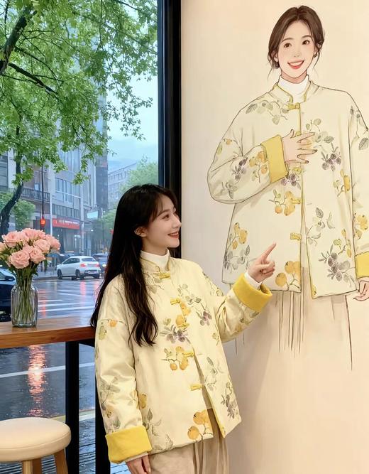 新中式两面穿棉服XL—3XL可选，4款花型可选，预售3-5天到 商品图7