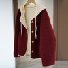 LONGNVFAIR可拆帽车厘子红羊羔绒皮毛一体大衣（3-5天发货） 商品缩略图14