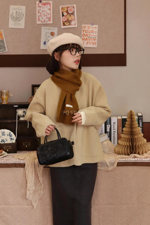 100%⁬澳州绵羊毛亲肤14色极简纯色男女围巾 商品图6