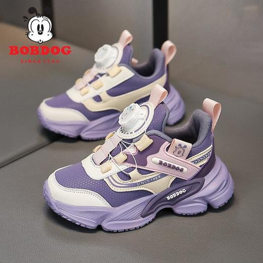 巴布豆女童跑步鞋冬季新款儿童运动鞋防滑耐磨学生皮面休闲鞋 商品图2