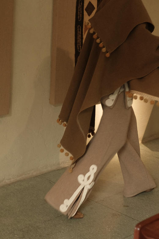 手工盘结｜羊绒粗棒针长裤｜藏地｜无尽结 商品图0