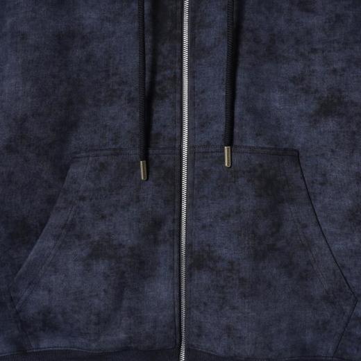 SDSA男士秋冬新款痞帅男装时尚扎染拉链设计连帽卫衣开衫外套百搭 商品图2