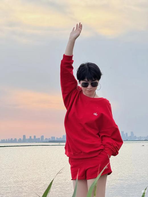 D121692秋冬新款中国红圆领加绒卫衣男女同款 商品图14