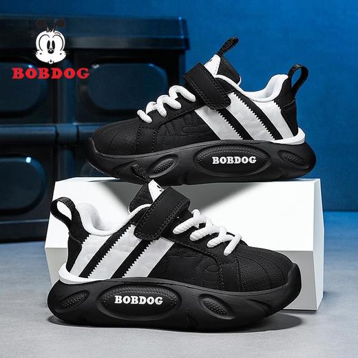巴布豆童鞋男童鞋子2025新款秋冬皮面儿童运动鞋男孩中大童跑步鞋 商品图2