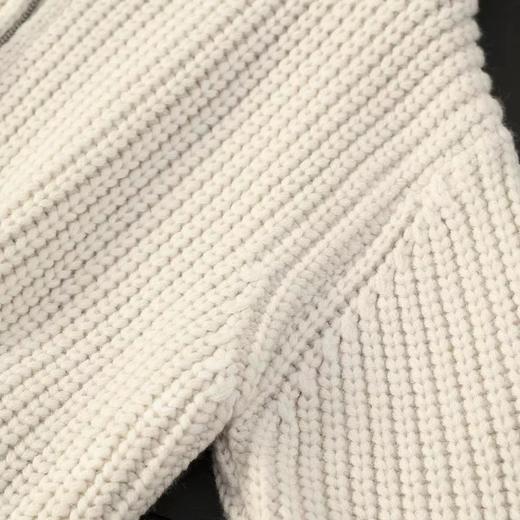 D121630粗棒针立领加厚毛衣外套羊毛针织开衫上衣秋冬女 商品图8