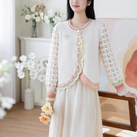 苏苏姐家吟边开衫手工DIY编织羊毛线钩针毛线团自制材料包 商品图3