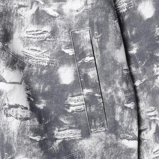 SDSA男士秋冬新款痞帅男装时尚扎染拼接翻领卫衣百搭时尚套头上衣 商品图2