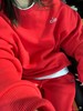 D121692秋冬新款中国红圆领加绒卫衣男女同款 商品缩略图5