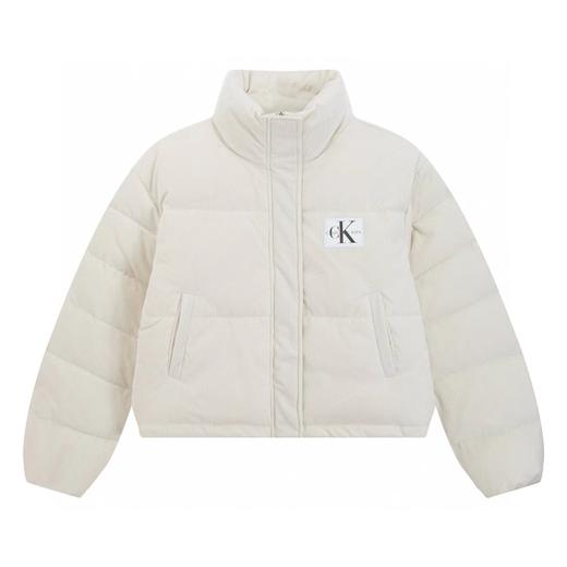 D121671贴布刺绣大口袋女款立领条绒鸭绒羽绒服 商品图1