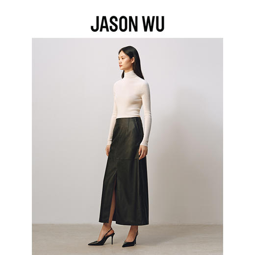 【JASON WU】(多色)25秋季新款高支羊毛基础百搭高领无缝通勤上衣针织衫女 商品图1