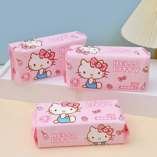 RMJ-788三丽鸥系列亲肤棉柔巾一次性棉柔巾少女可爱洗脸巾抽取式珍珠纹洁面干湿两用 商品图4