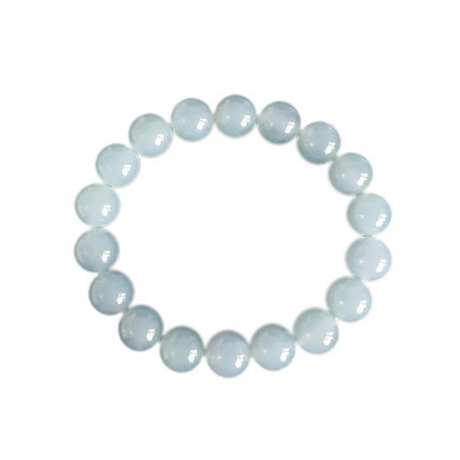 【天然正品】A货翡翠天然精品细腻无纹裂糯冰种紫罗兰约11.0MM翡翠圆珠手串  071225HS40 商品图0