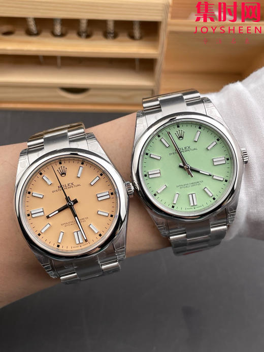 VS劳力士蚝式恒动41系列134300 VS恒动41mm 牛油果绿 VS恒动41 板链 丹东3230机 904L钢 男士腕表 商品图11