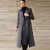 IWY/灰色冬季新款高级感羊毛大衣叠穿式毛呢外套气质通勤收腰风衣WC366 商品缩略图6
