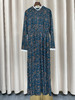 「断码清仓」复古优雅撞色显瘦羊毛连衣裙 L码 ZFYY138 商品缩略图0
