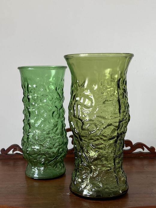  【苏州】美国中古1950s祖母绿老玻璃花瓶 商品图2