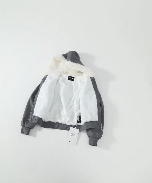 D121623新款铭牌浮雕钢印时尚感兔毛棉服外套男女同款 商品图8