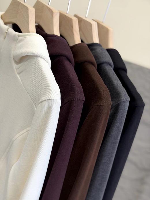 D121678羊毛半拉链蓄热锁温保暖空气层连帽卫衣 商品图2