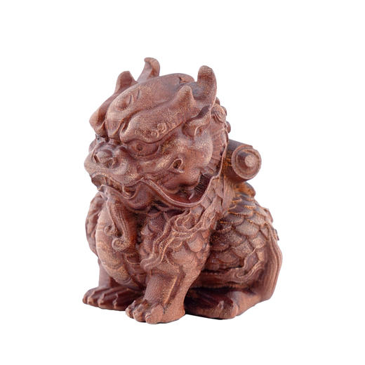 麒麟摆件雷击枣木雕刻手工来钱瑞兽装饰好物 商品图4