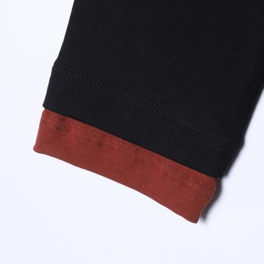 SDSA男士秋冬新款痞帅男装简约假两件拼接半拉链立领长袖T恤百搭 商品图3