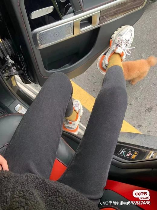 D121611两粒扣高腰加绒修身灰色牛仔来咯～3D立体塑腰穿上就是漫画腿 商品图9