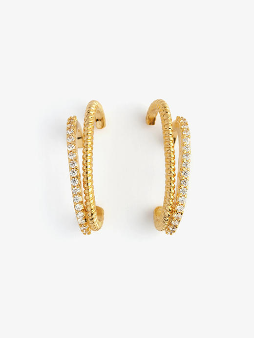 北京仓｜Leo sedim-ARCIS-金色 锆石 耳钉［法国设计师］ 商品图0