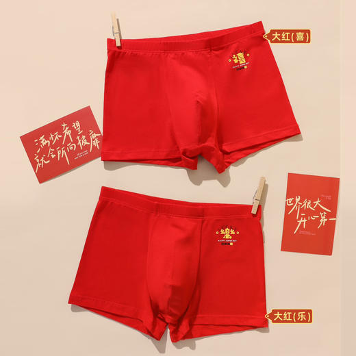 【2条装】青少年红色内裤少男大童平角裤【CSK25328】 商品图0