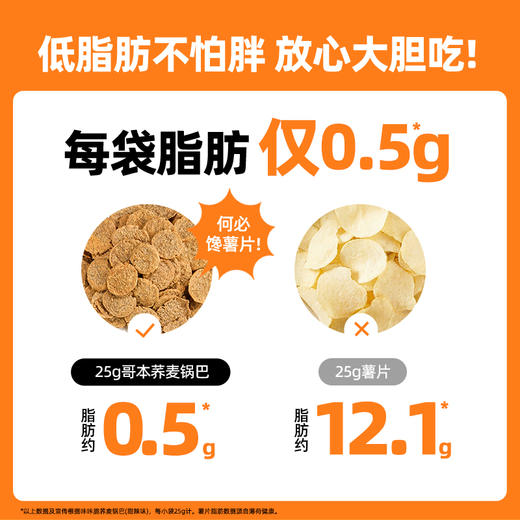 【退酮过渡】【生酮不可】咔咔脆荞麦锅巴甜辣味/海苔味/牛肉味/真浓番茄味25g 商品图4