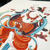 敦煌壁画 人像线描涂绘卡 敦煌壁画描摹临摹线稿 莫高窟人物壁画上色白描装饰画乐舞飞天菩萨赠视频 商品缩略图5