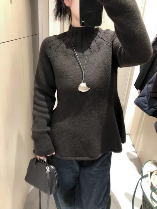 D121626半高领荷叶边针织衫女2025秋冬新款套头毛衣 商品图9