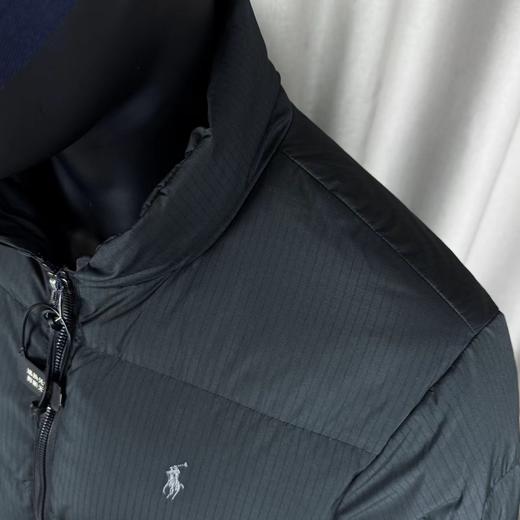 D121606新款刺绣小马立领羽绒服拉链皮绳小标外套夹克 商品图6