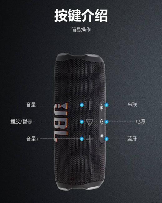 JBLFLIP7音乐万花筒七代 便携式蓝牙音箱 低音炮防水防尘 FLIP6升级款户外骑行露营 自行车音响 礼物 商品图2