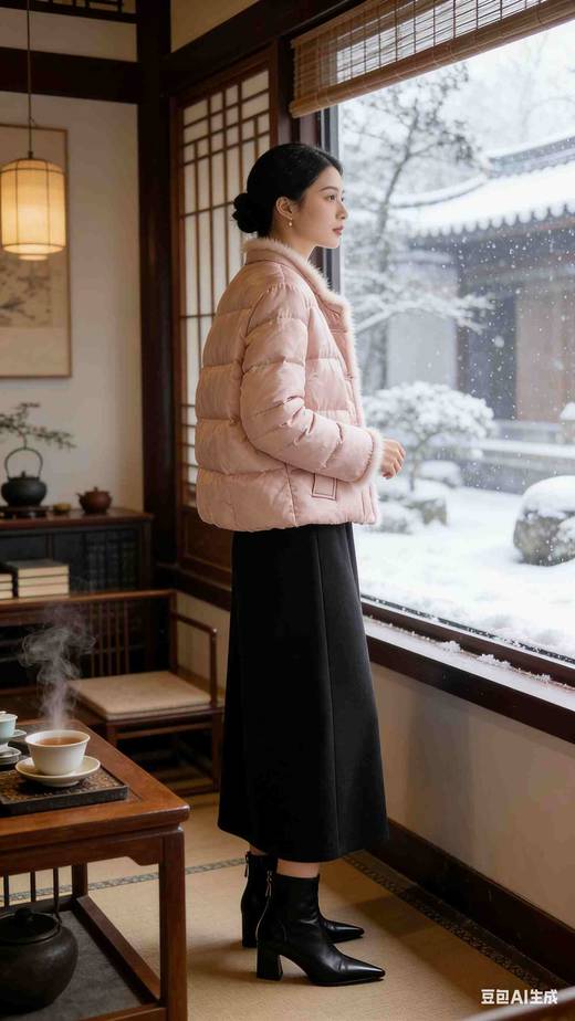 立领水貂边羽绒服589903,均码 国风 商品图10