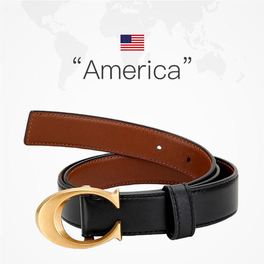 【圣诞送礼-COACH/蔻驰】时尚高级腰带皮质经典商务皮带双面礼盒装 商品图3